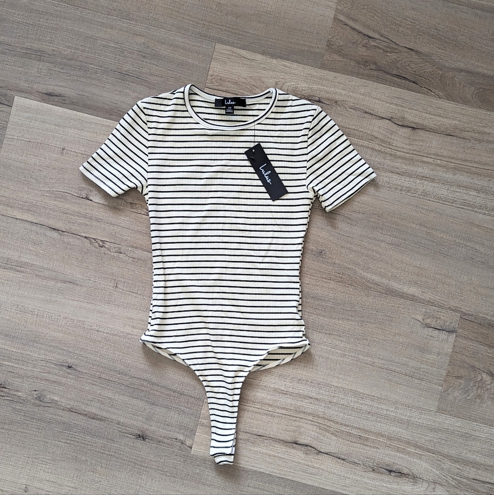 Lulu's striped bodysuit